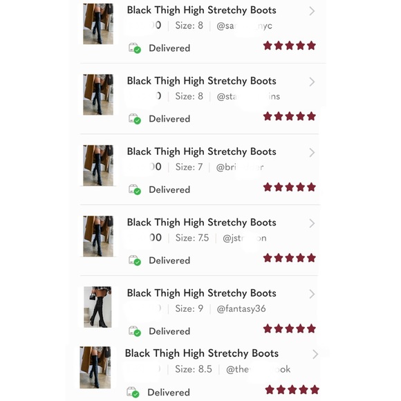 Black Thigh High Stretchy Boots - Picture 8 of 9